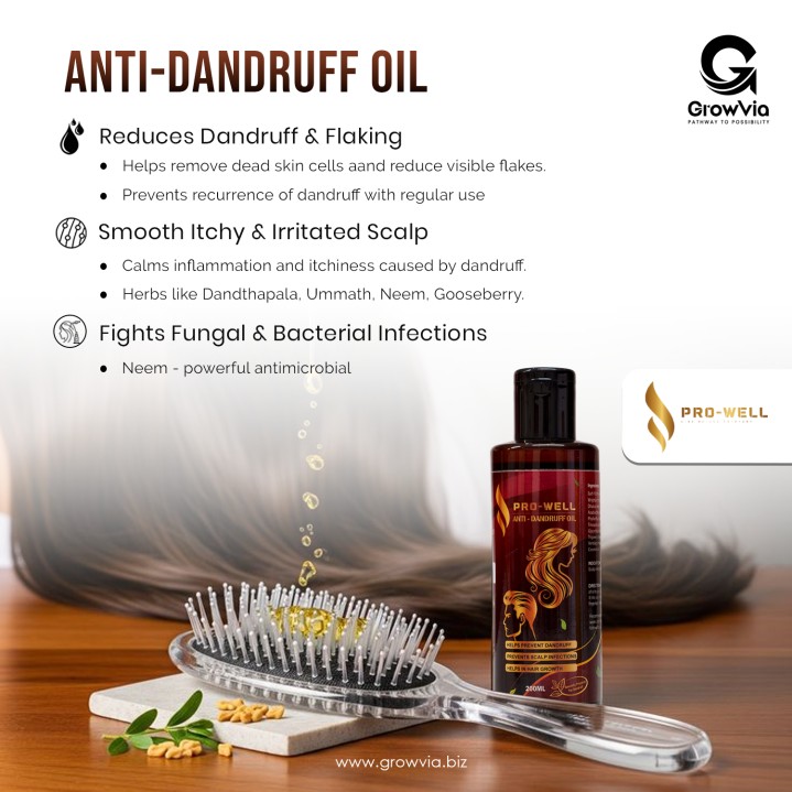 Anti Dandruff Hair-oil -Pro well