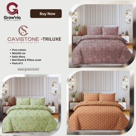 Cavistone -Trilux (Premium Bed sheet set)